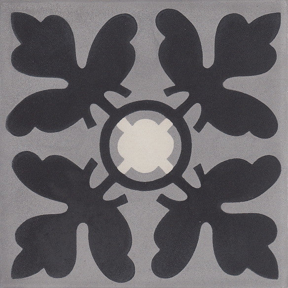 cementtile carreau ciment Abel black 20x20 /C1 C2 C3