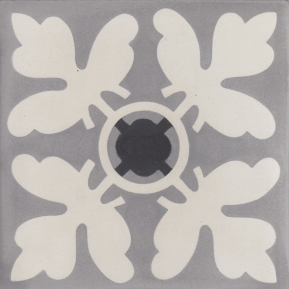 cementtile carreau ciment Abel white 20x20 /C1 C2 C3
