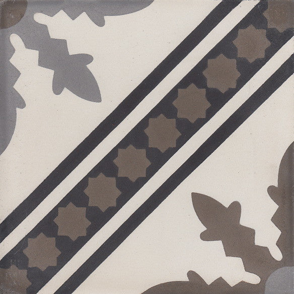 cementtile carreau ciment Hector white 20x20 /C1 C2 C3 C609