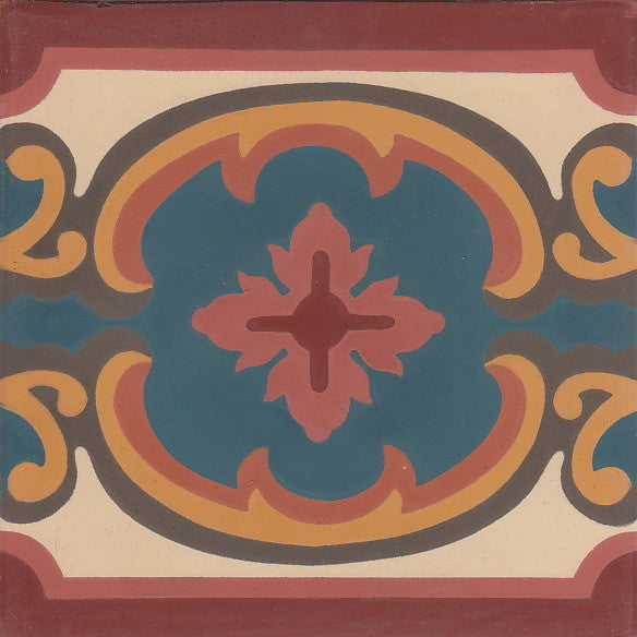 cementtile carreau ciment Lilly Frise FR20x20 /C4 C5 C8 C11 C12 C111 C609