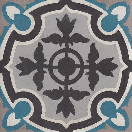 cementtile carreau ciment Leon capri bleu 15x15 /C1 C2 C3 C9 C102