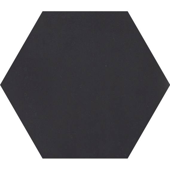 cementtile carreau ciment UNI C3 Black HEX15 /C3