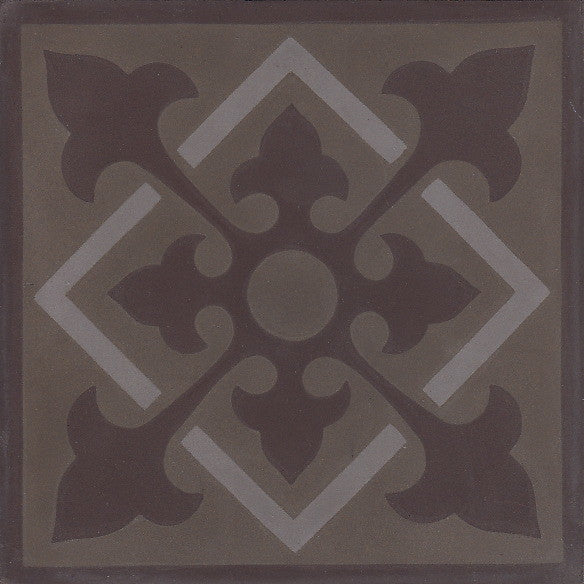 cementtile carreau ciment Basile chocolate 20x20 /C2 C19 C609