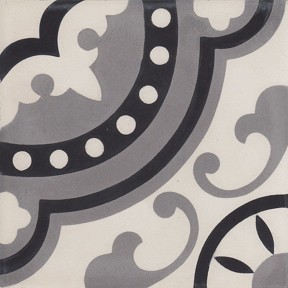 cementtile carreau ciment Florence white 20x20 /C1 C2 C3